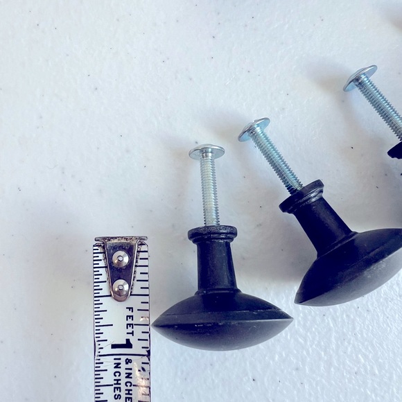 Set of 14 Dark Grey Industrial Look Cabinet Knobs - Picture 5 of 5